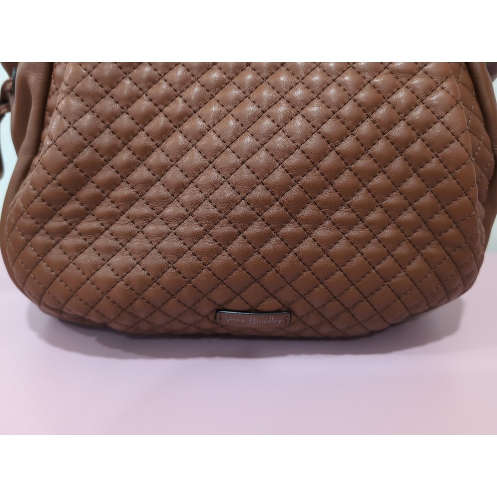 Vera Bradley Leather Carryall Glenna in Gallatin Classic Mocha Shoulder Bag - Picture 2 of 8